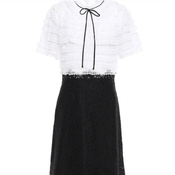Sandro Helsinki Bow-detailed Organza And Lace dress xs 2 - Picture 15 of 15